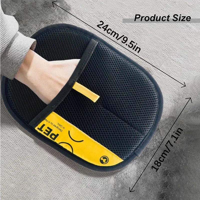 Silicone deshedding grooming glove for cats and dogs