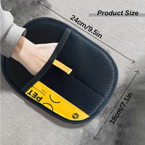 Silicone deshedding grooming glove for cats and dogs